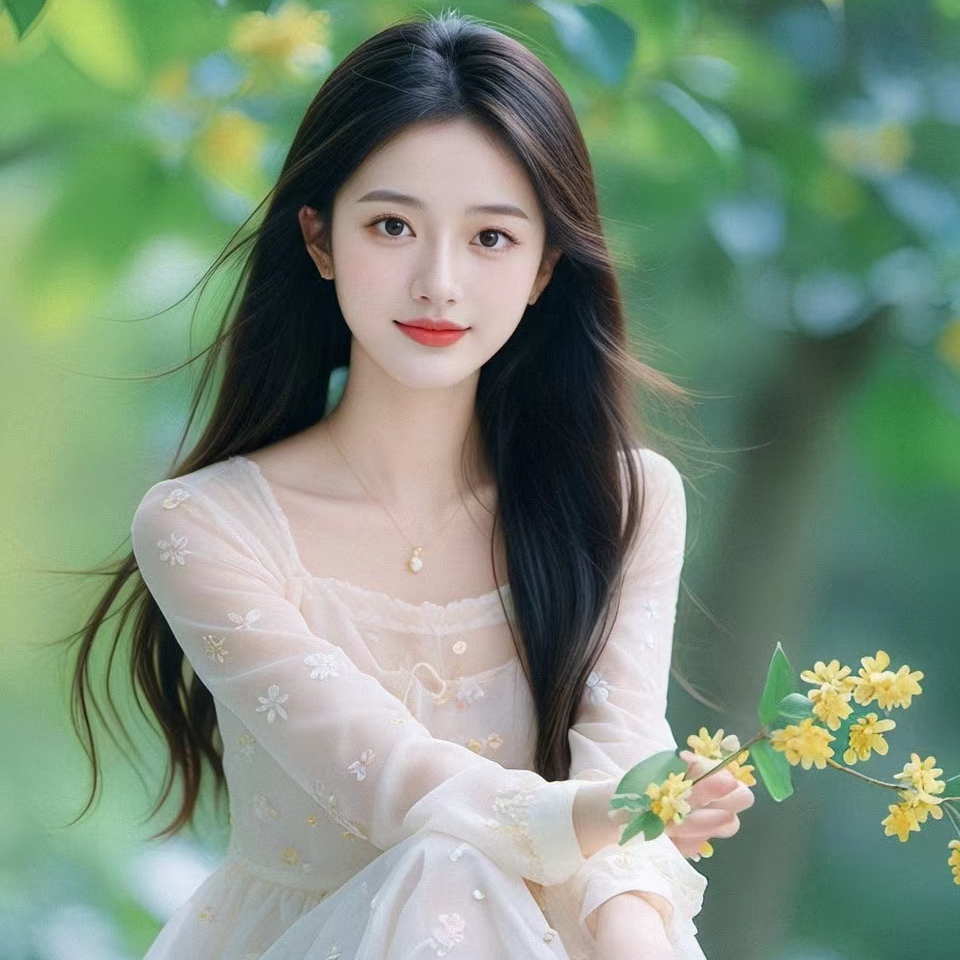 美女照片游泳卡通_美女头像真实